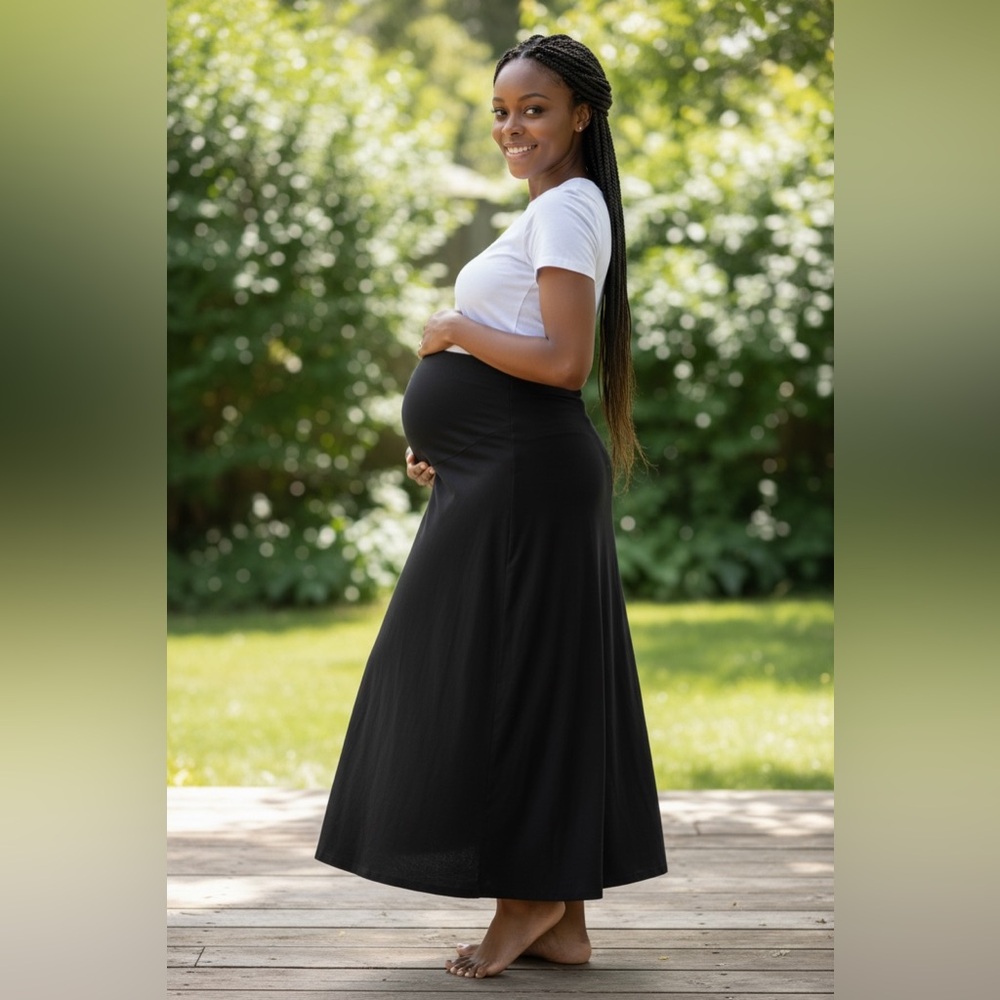 Motherhood Maternity Black Maxi Skirt